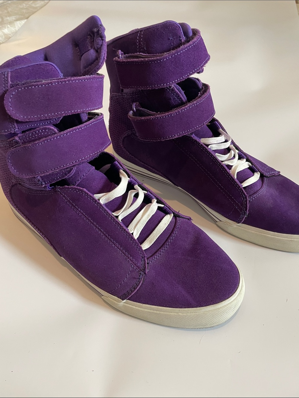Supra Purple Terry Kennedy High-Top Sneakers with White Accents